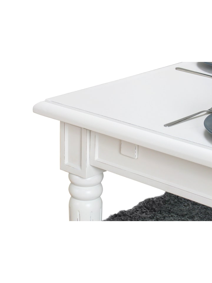 ebuy24 Essgruppe Amaretta (9-teilig) Weiß 180 x 100 cm günstig kaufen onesize