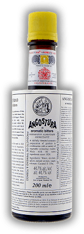 Angostura Bitter 0,2 Liter Angostura Bitter 0,2 Liter Aromatischer Bitter mit feinem Duft und reichhaltigem Geschmack. 0,2	 Liter - Vol 44,7%