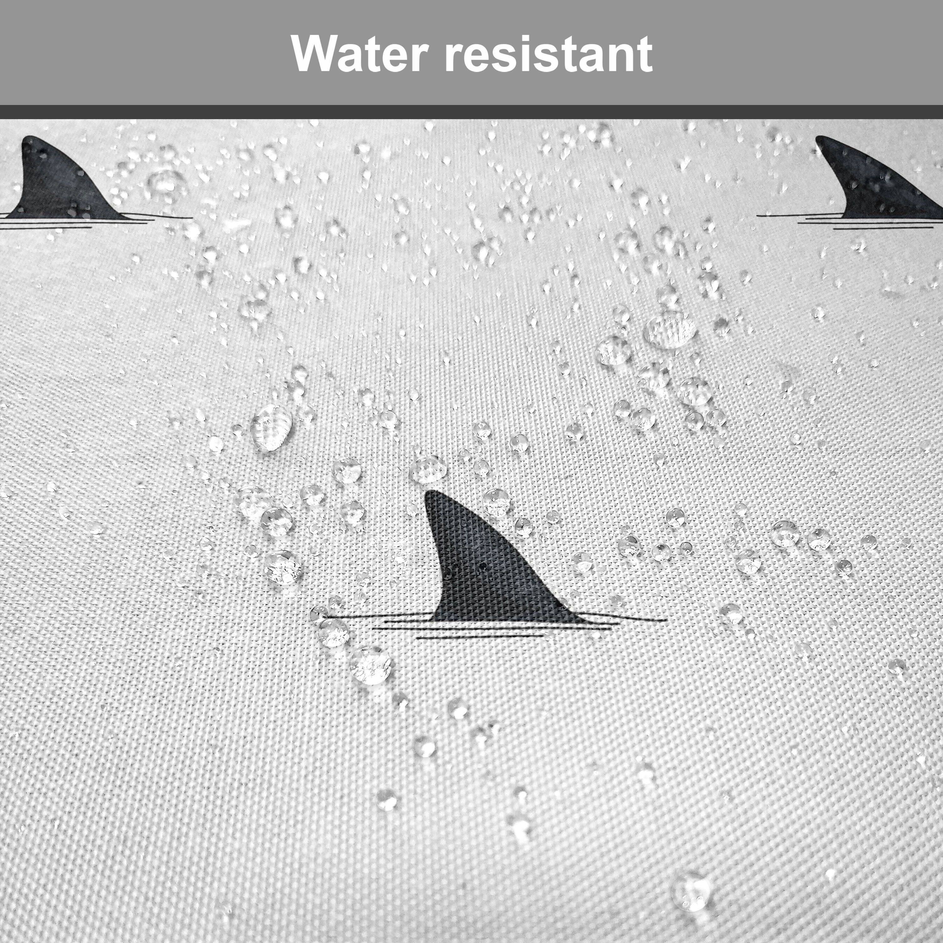 Abakuhaus Stuhlkissen Dekoratives wasserfestes Kissen mit Riemen für Küchensitze, Schwarz-Weiss Wilder Haifisch Fische