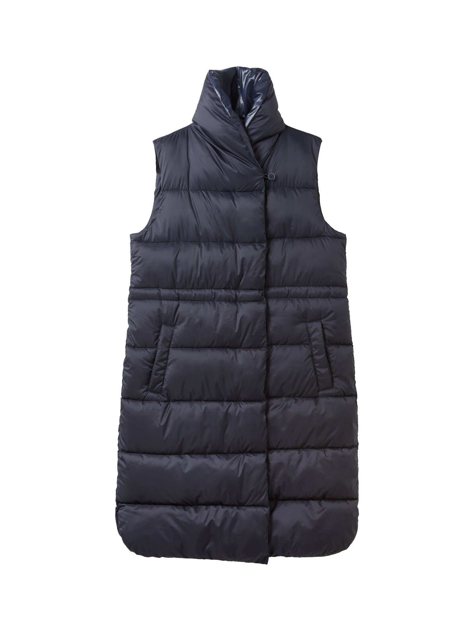 TOM TAILOR Longweste Weste mit recyceltem Polyester