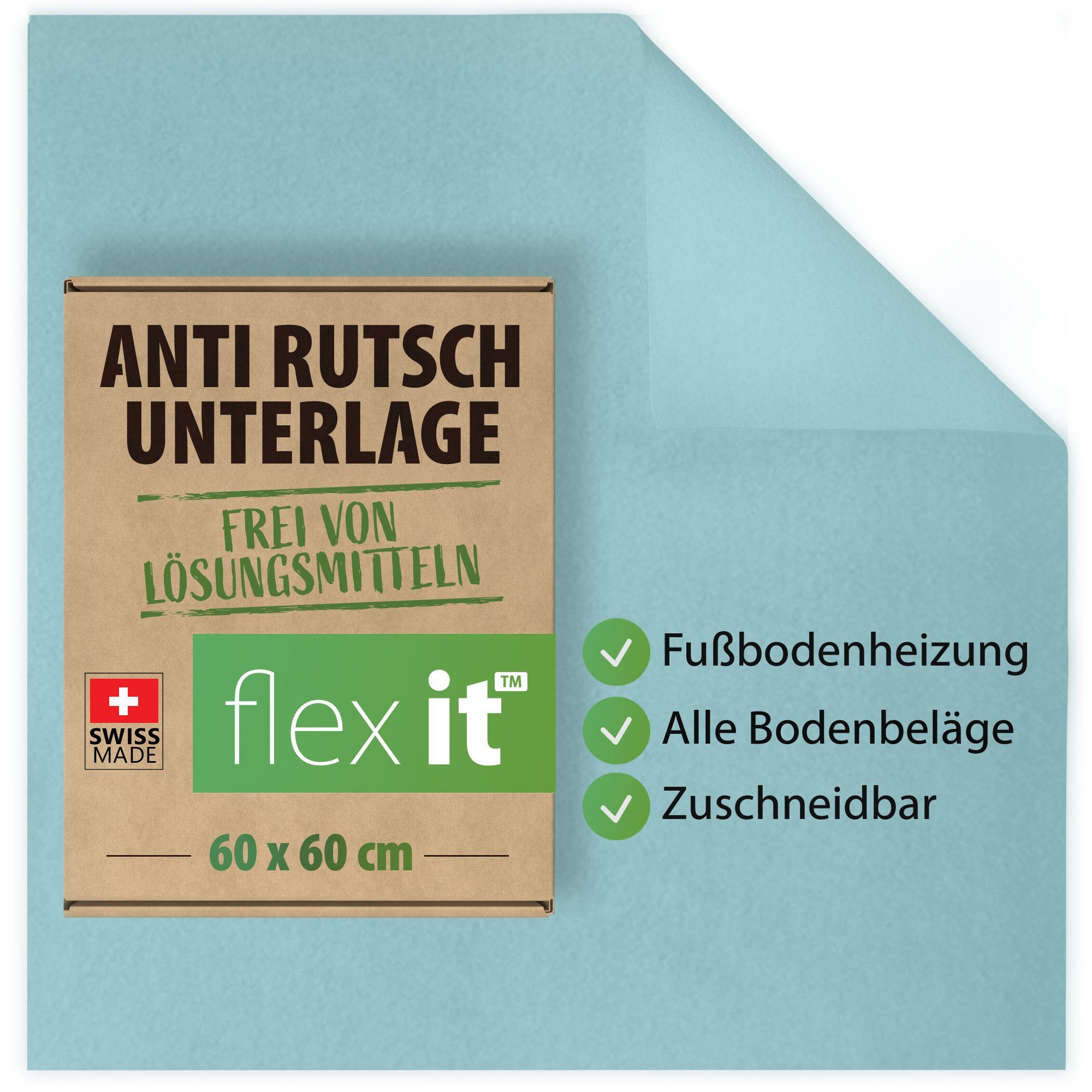 Antirutsch Teppichunterlage flex it® Plus - Premium Antirutschmatte für Teppich, flex it, (1-St), Kein Verkleben und keine Rückstände