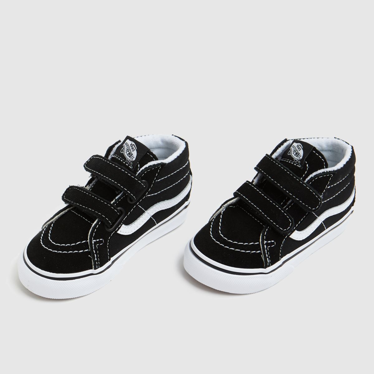 Vans svarta och vita sk8-mid reissue v småbarnsskor