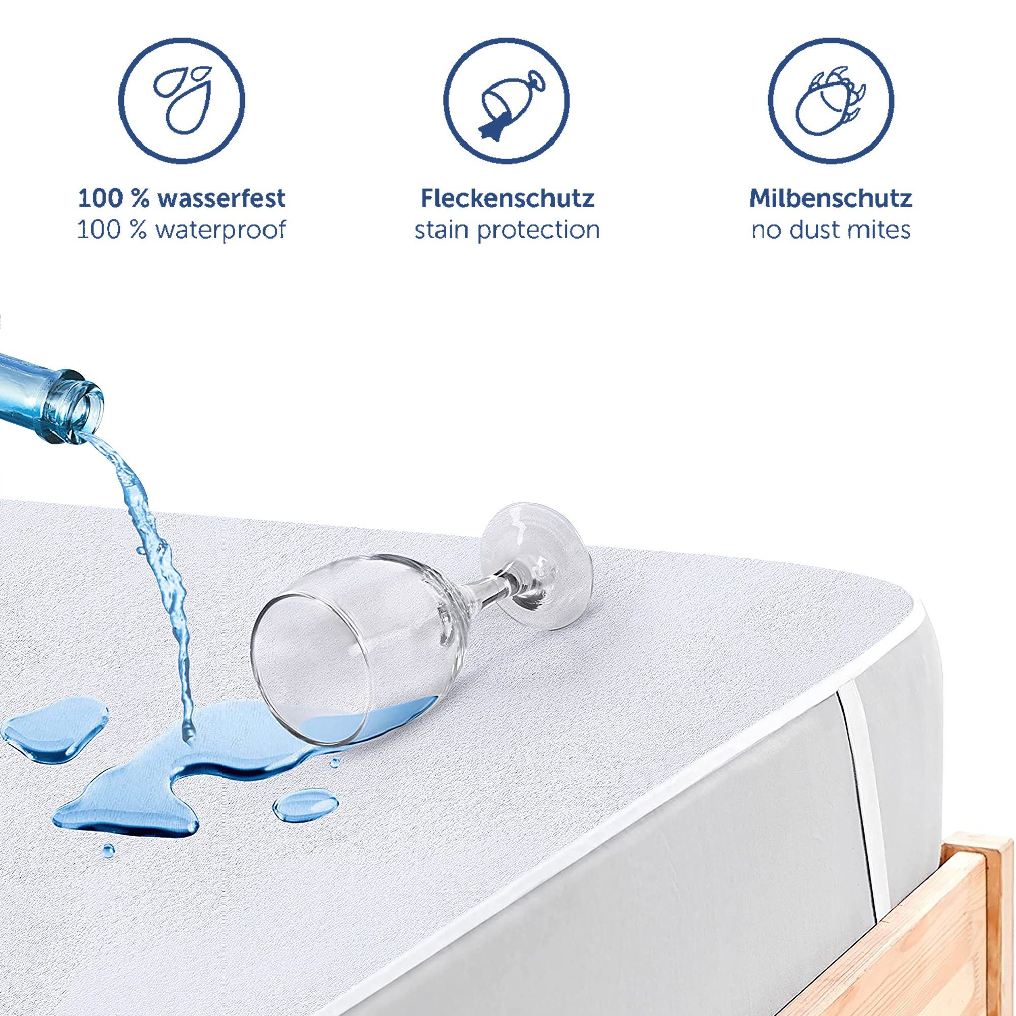 Matratzenschoner Matratzenschoner, wasserdichte Matratzenauflage Mella Home, 60x120