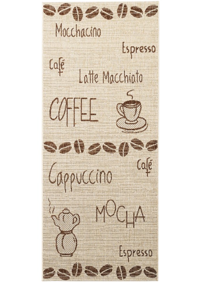 Teppich mit Cappuccino Motiv