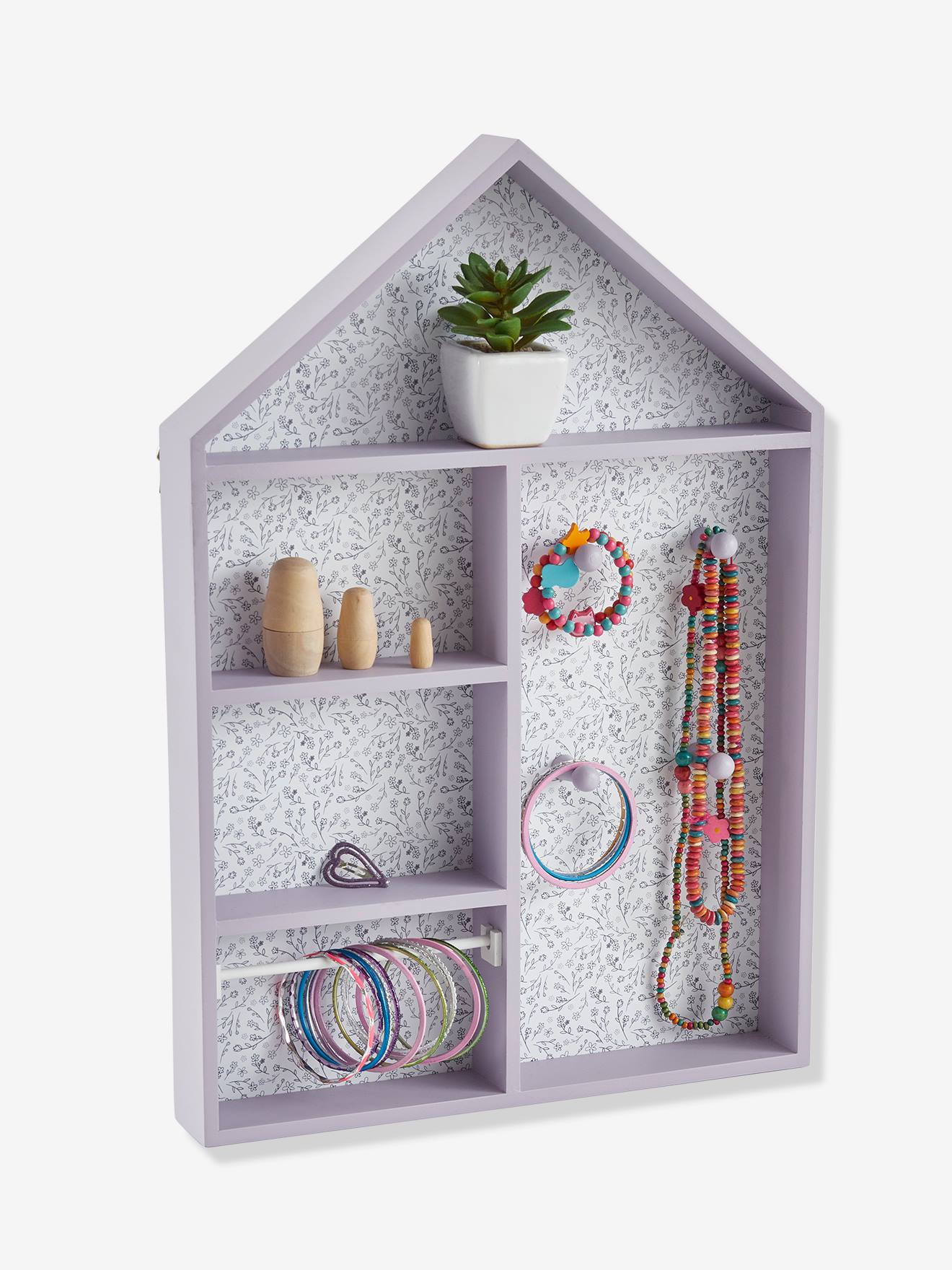 Porte bijoux Maison violet