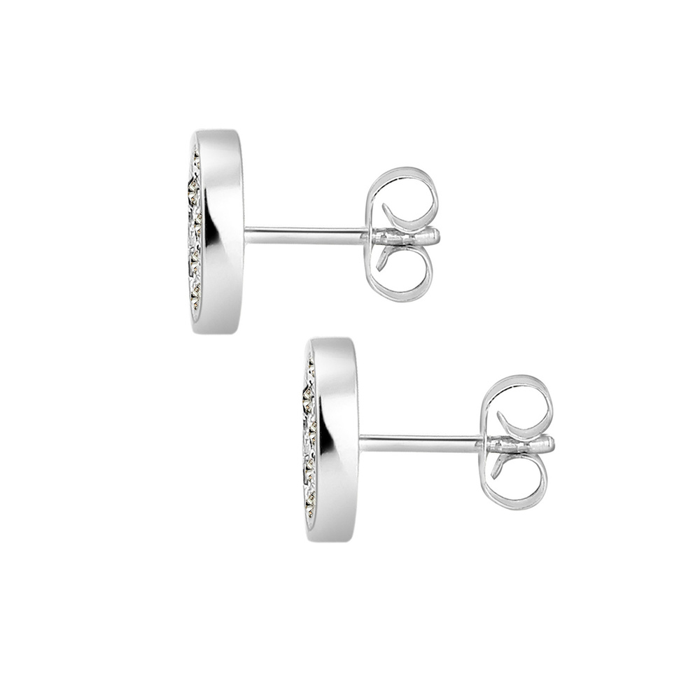 Elli Elli Boucles d'Oreilles Kreis Kristalle 925 Sterling Silber Boucles d'oreilles