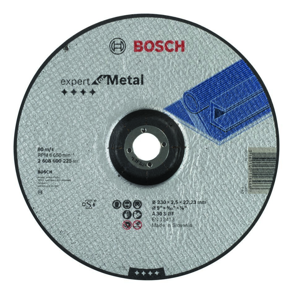 Bosch plavi pribor 2608600225 Zakrivljena rezna ploča Expert for Metal A 30 S BF, 230 mm, 2,5 mm