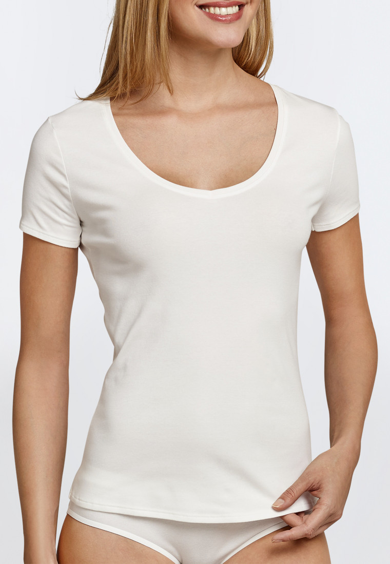 Shirt kurzarm Feinripp sekt - Naturschönheit