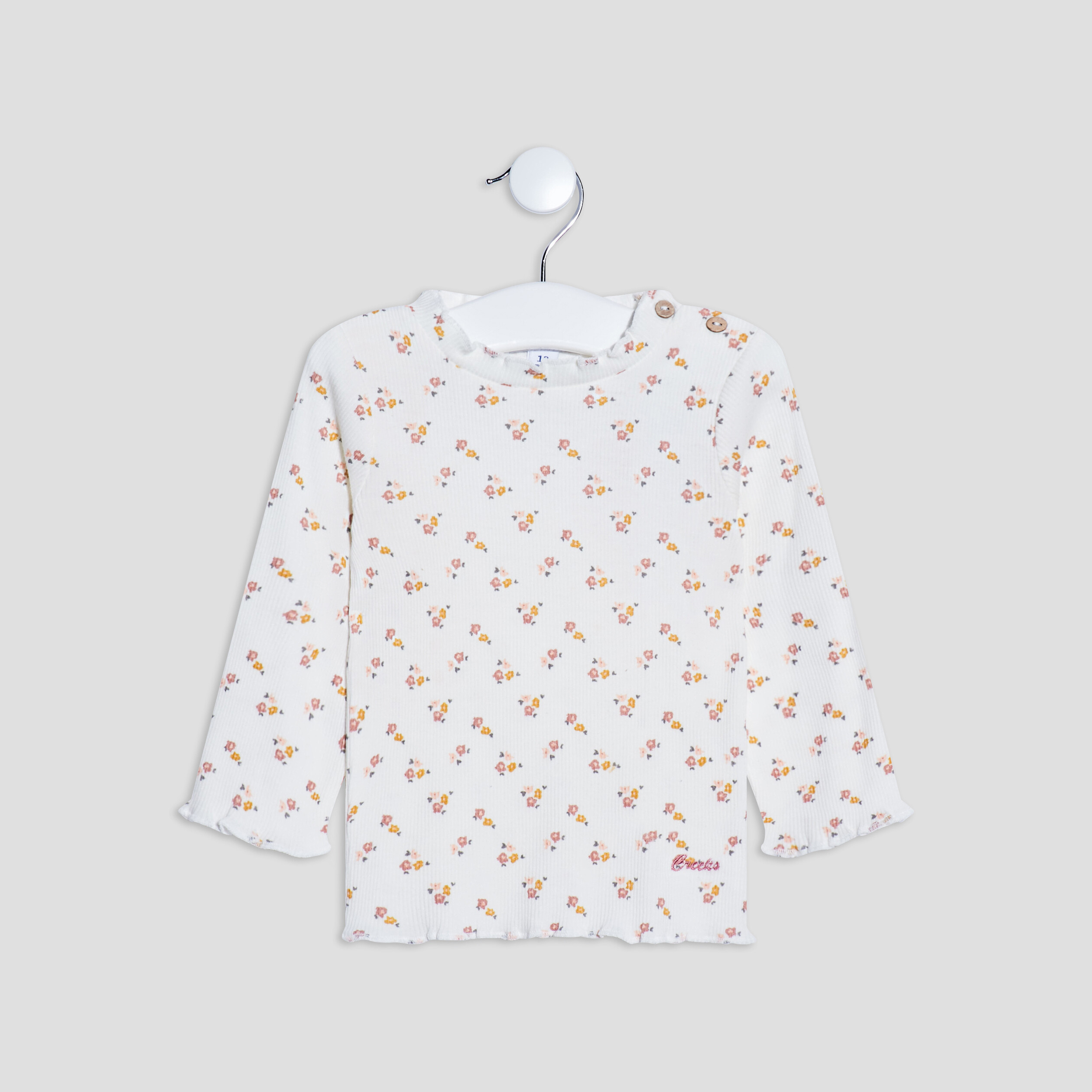 Pull avec col montant ivoire bébé fille | La Halle