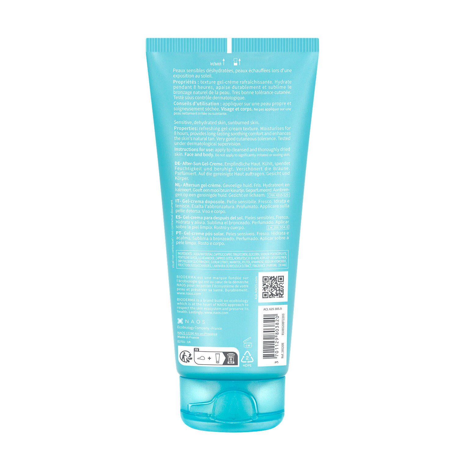 Bioderma Photoderm Gel-Crème Après Soleil Visage et Corps - Peaux Sensibles