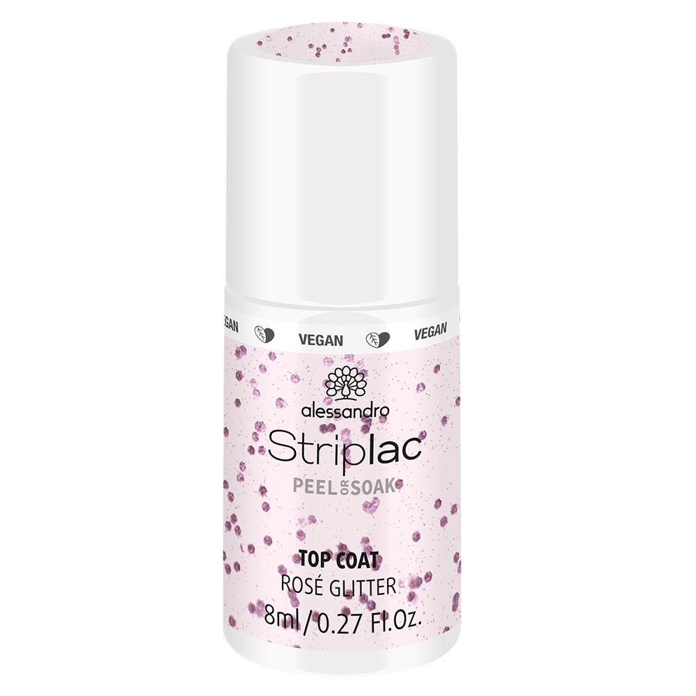 alessandro International Nagellack Top Coat Rosé Glitter 8 ml