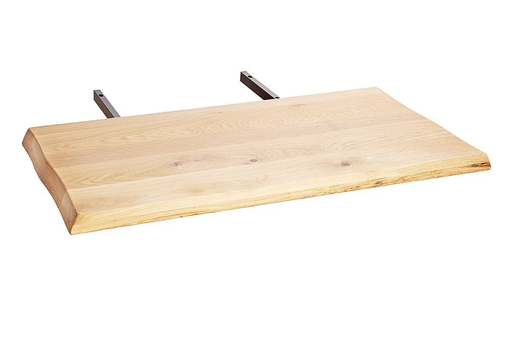 riess-ambiente Ansteckplatte WILD OAK 50cm natur, Set, 2St., Esszimmer · Massivholz · Wildeiche · Baumkante · Verlängerung · geölt