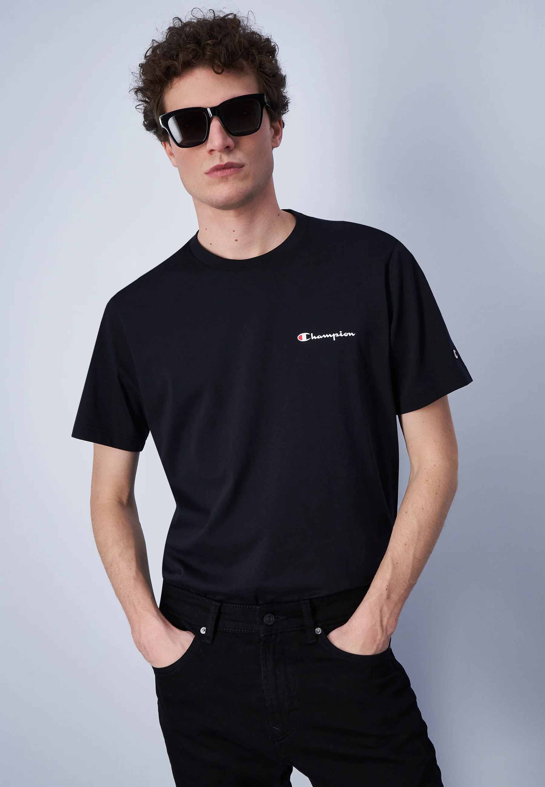 Champion ICONS CREWNECK SMALL LOGO - Camiseta básica