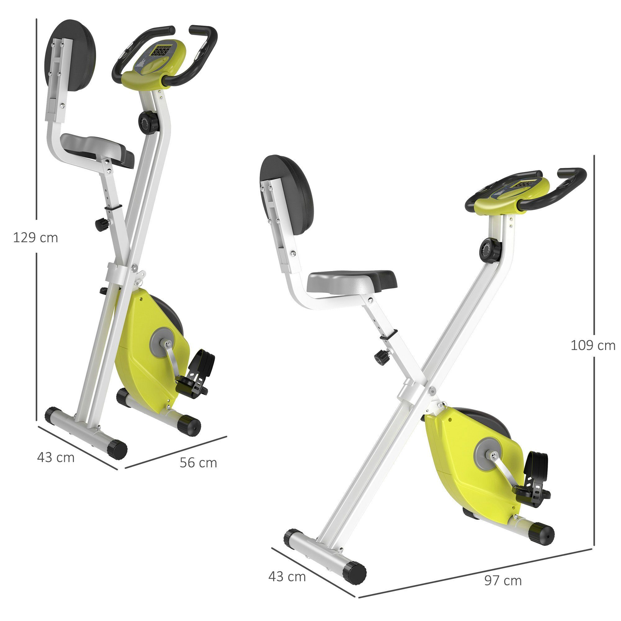 HOMCOM Heimtrainer Fahrradtrainer mit Magnetwiderstand