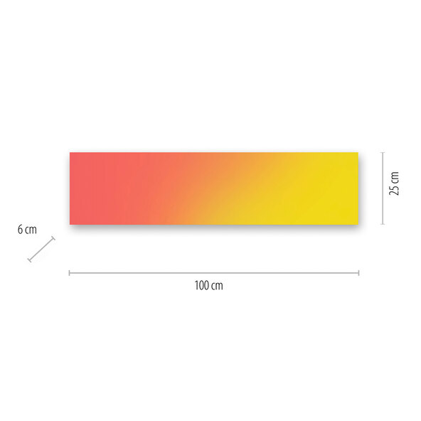LED-Deckenleuchte Yukon, 26 W, 3.050 lm, 100 x 25 cm