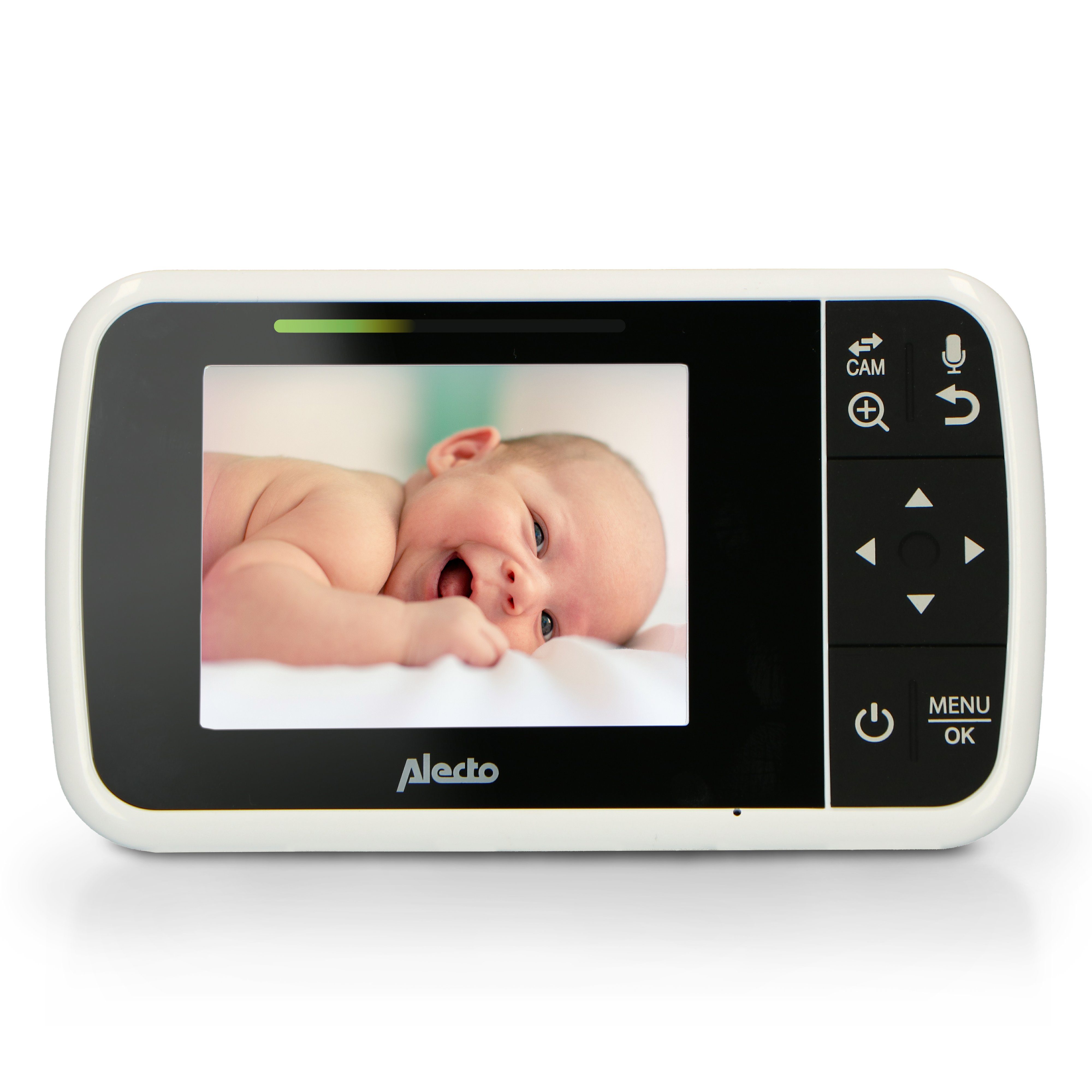 Alecto Baby Video-Babyphone DVM-135, Elternteil, Babyteil, Energiespar-Modus und VOX-Funktion, erweiterbar auf 4 Kameras