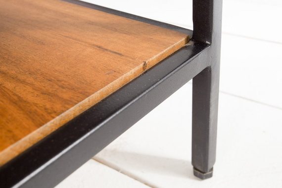 riess-ambiente Couchtisch FACTORY LIFTUP 80cm natur, Wohnzimmer · Massivholz · Metall · eckig · mit Fach · Industrial