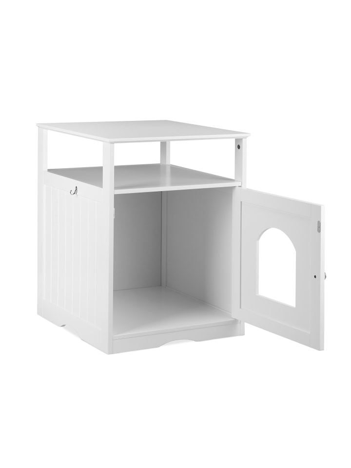 relaxdays Katzenschrank in Weiß - (B)48 x (H)64 x (T)53 günstig kaufen onesize