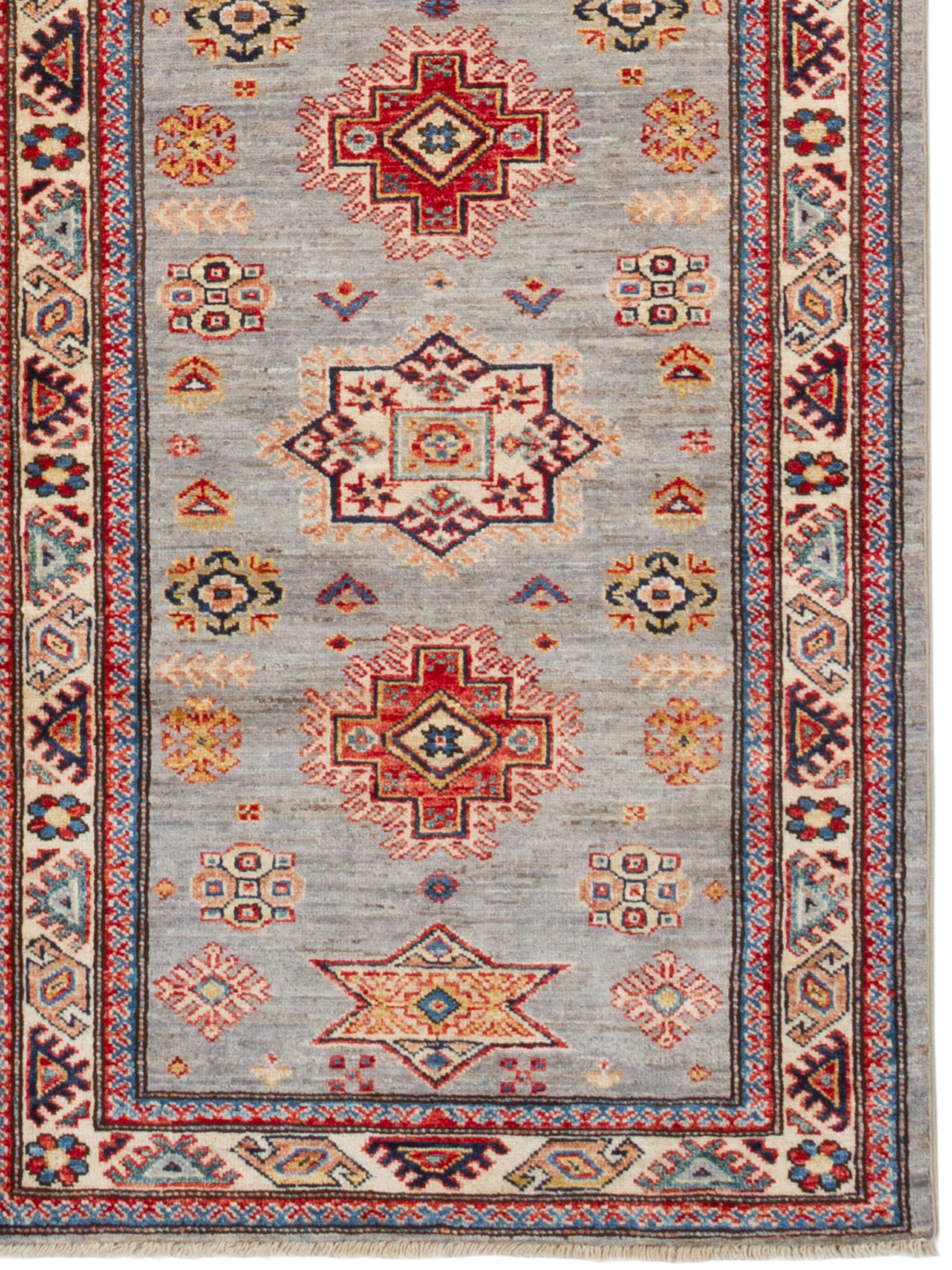 Kazak Ghazni ca. 246 x 83 cm, Unikat / Einzelstück