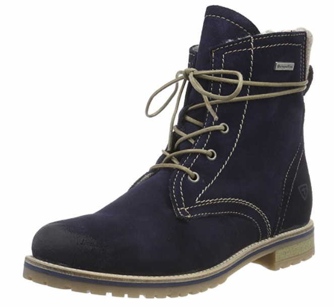 TAMARIS Schnür-Stiefeletten blau Da.-Stiefel
