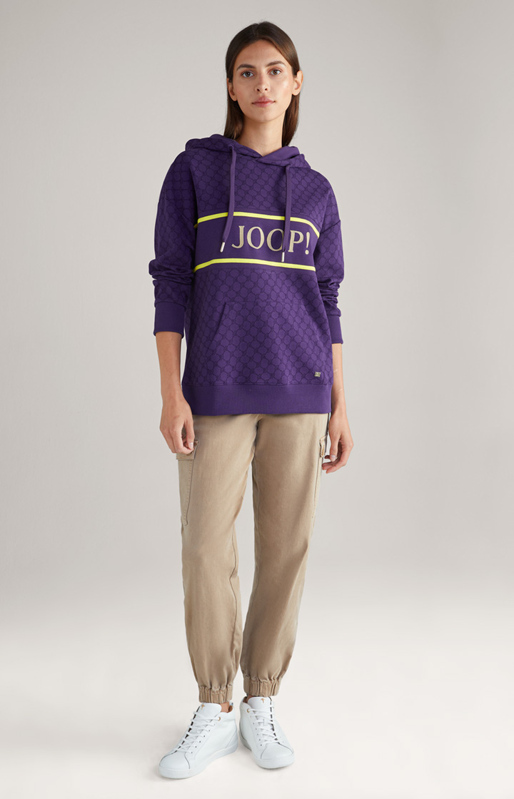 Hoodie in Lila gemustert