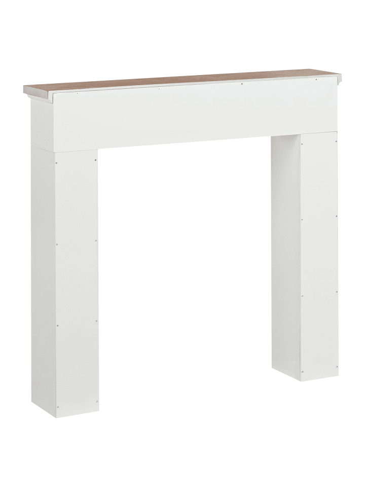 Beliani Kaminumrandung BOALLIA in Weiß/Heller Holzfarbton günstig kaufen onesize