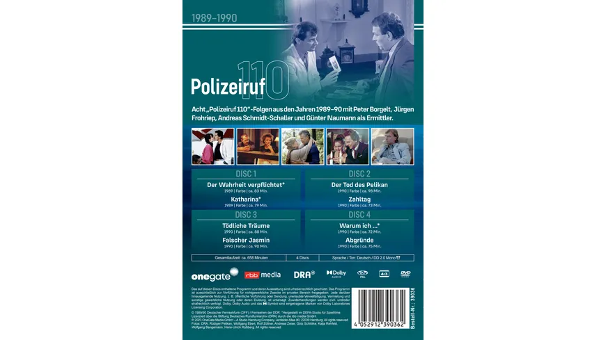 Polizeiruf 110 - Box 17 (DDR TV-Archiv) mit Sammelrücken  [4 DVDs]