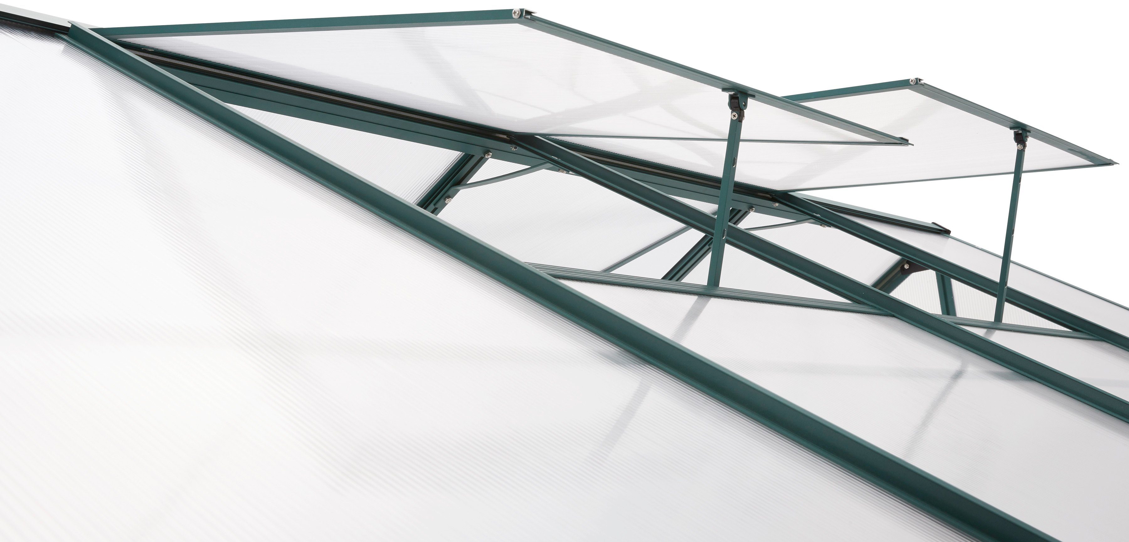 KONIFERA Gewächshaus Asti 5050, BxTxH: 244 x 510 x 215 cm, 6 mm Wandstärke, Komplett-Set