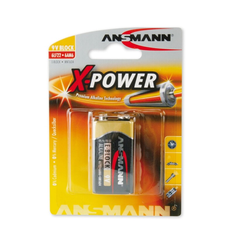 Ansmann Batterie X-Power 9-Volt-Block Alkaline