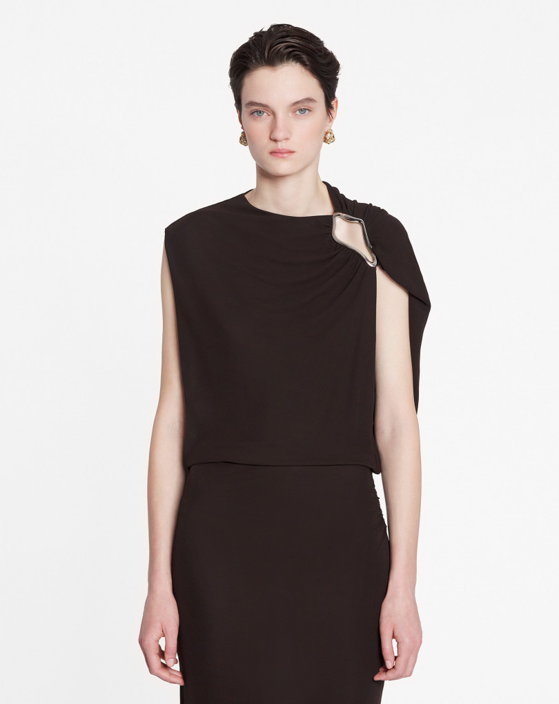 ROBE DRAPÉE SANS MANCHES