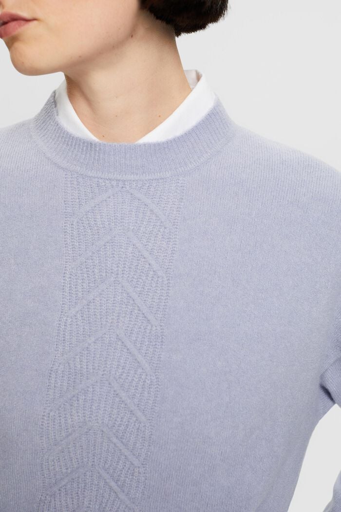 Strickpullover mit Rundhalsausschnitt