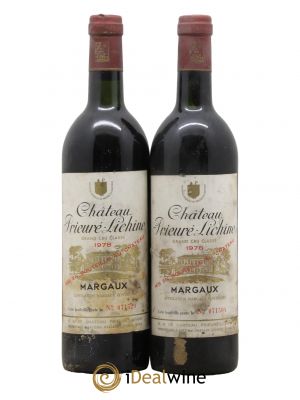 Château Prieuré Lichine 4ème Grand Cru Classé  1978 - Lot de 2 Bouteilles