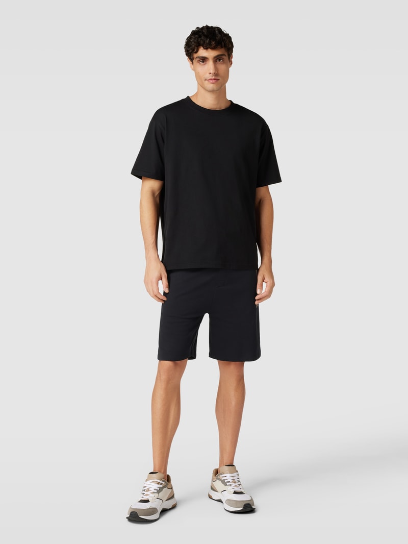 Sweatshorts mit Label-Print Modell 'Authentic' in schwarz
