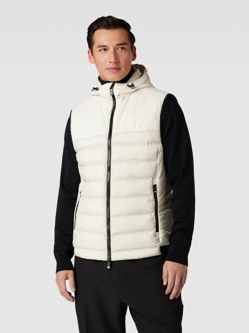Steppweste mit Kapuze Modell 'Ceithin' in offwhite