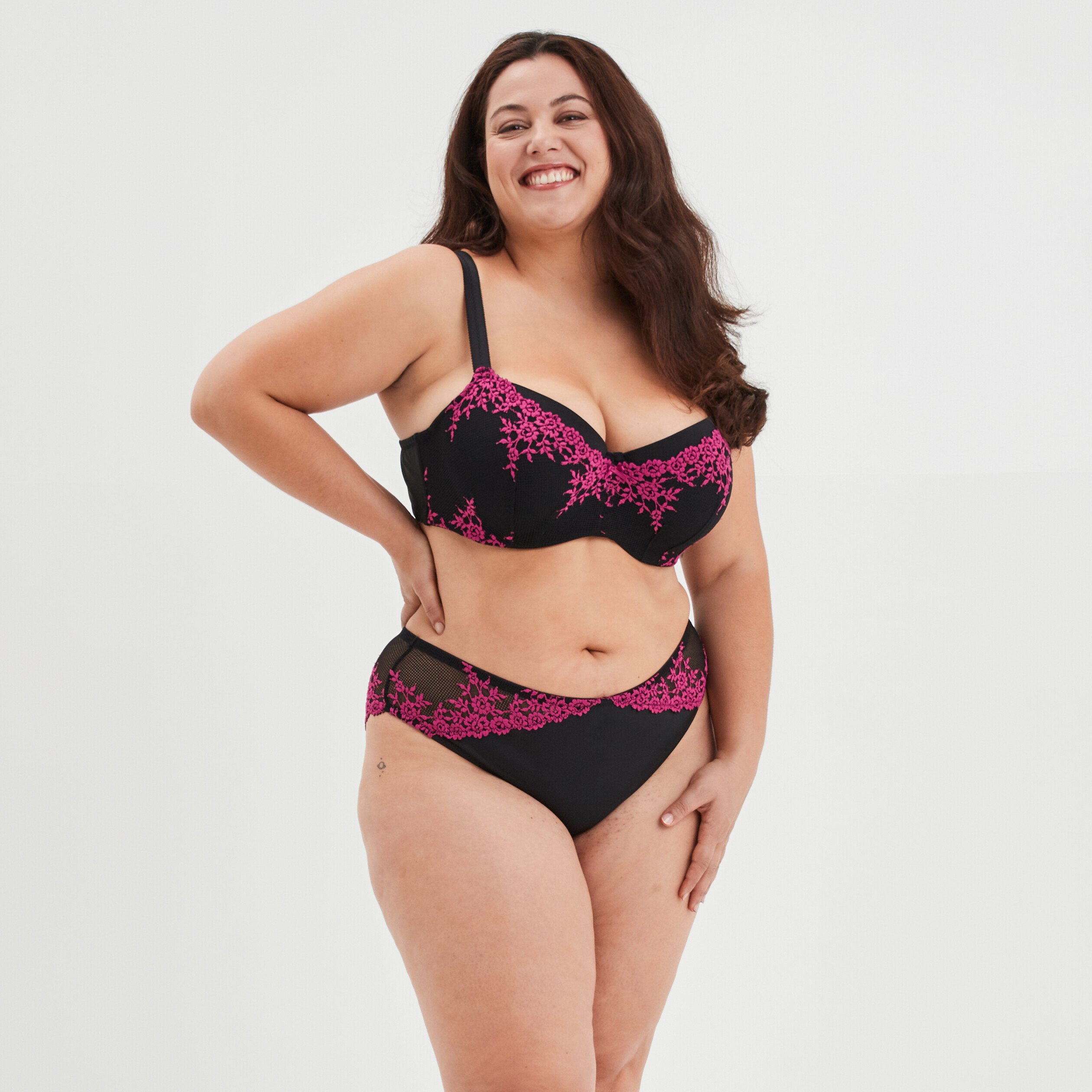 Culotte en dentelle violet femme grande taille | La Halle