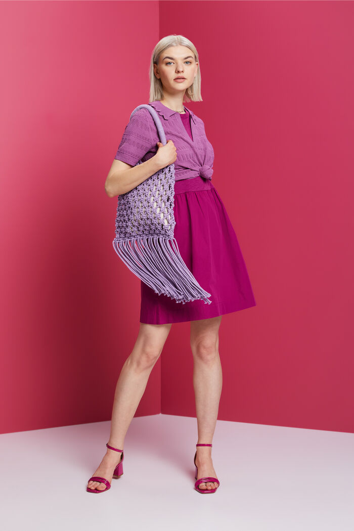 Minikleid aus Materialmix