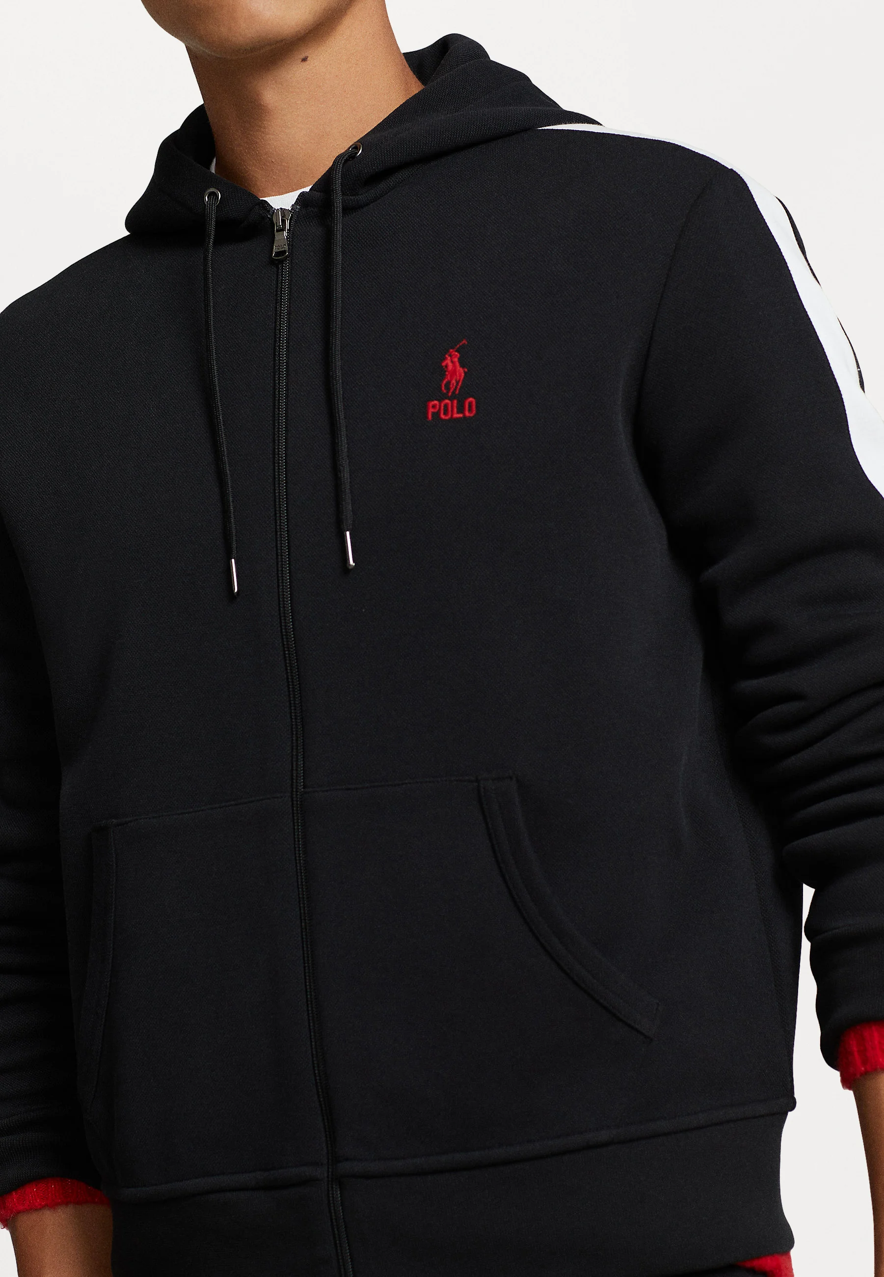 Sudadera con capucha y cremallera completa de malla de punto doble de Polo Ralph Lauren - Sudadera con cremallera