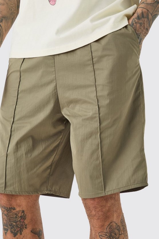 Tall Nylon-Shorts mit elastischem Bund