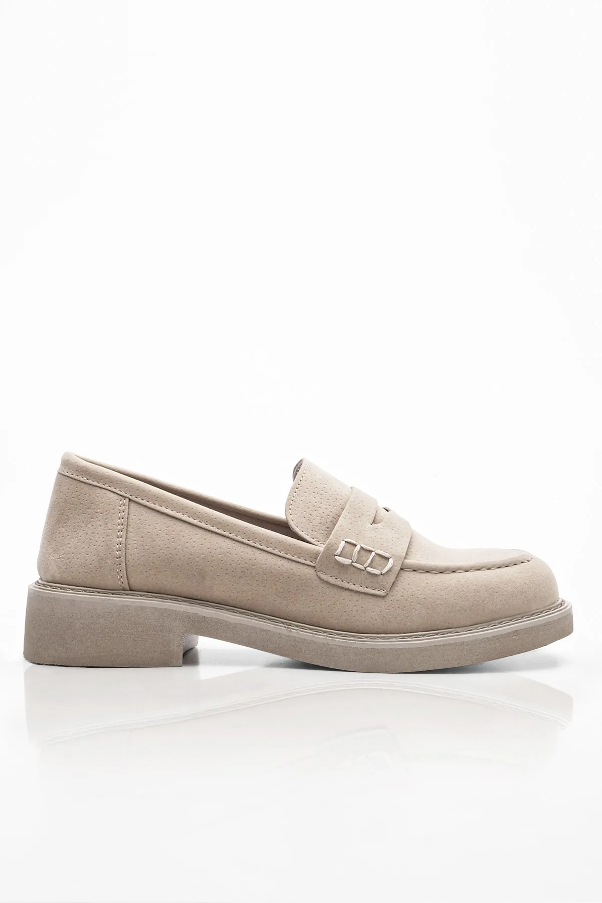 Marjin  Damen Loafer Mokassin Freizeitschuhe Andel Beige