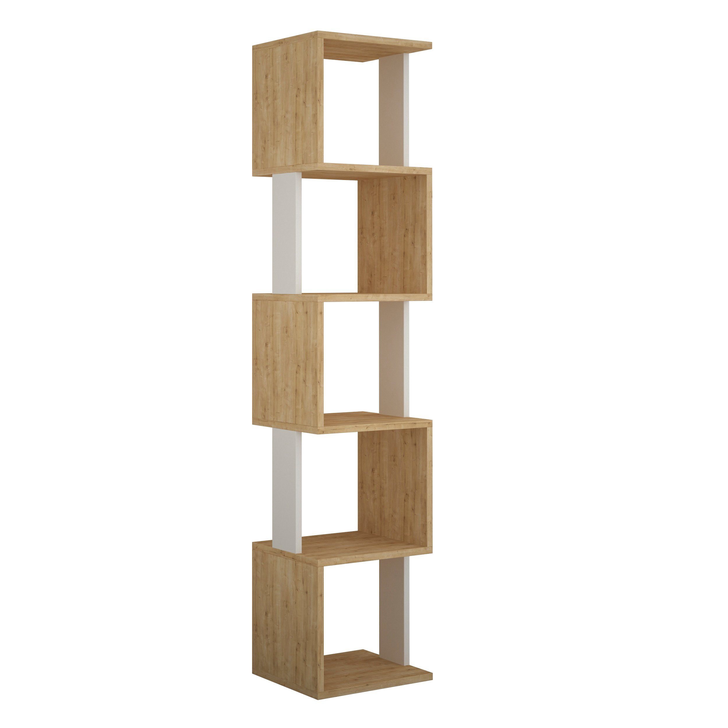 Decortie Bücherregal Piri, Modernes Bücherregal Display Unit, 35 x 30 x 161 cm
