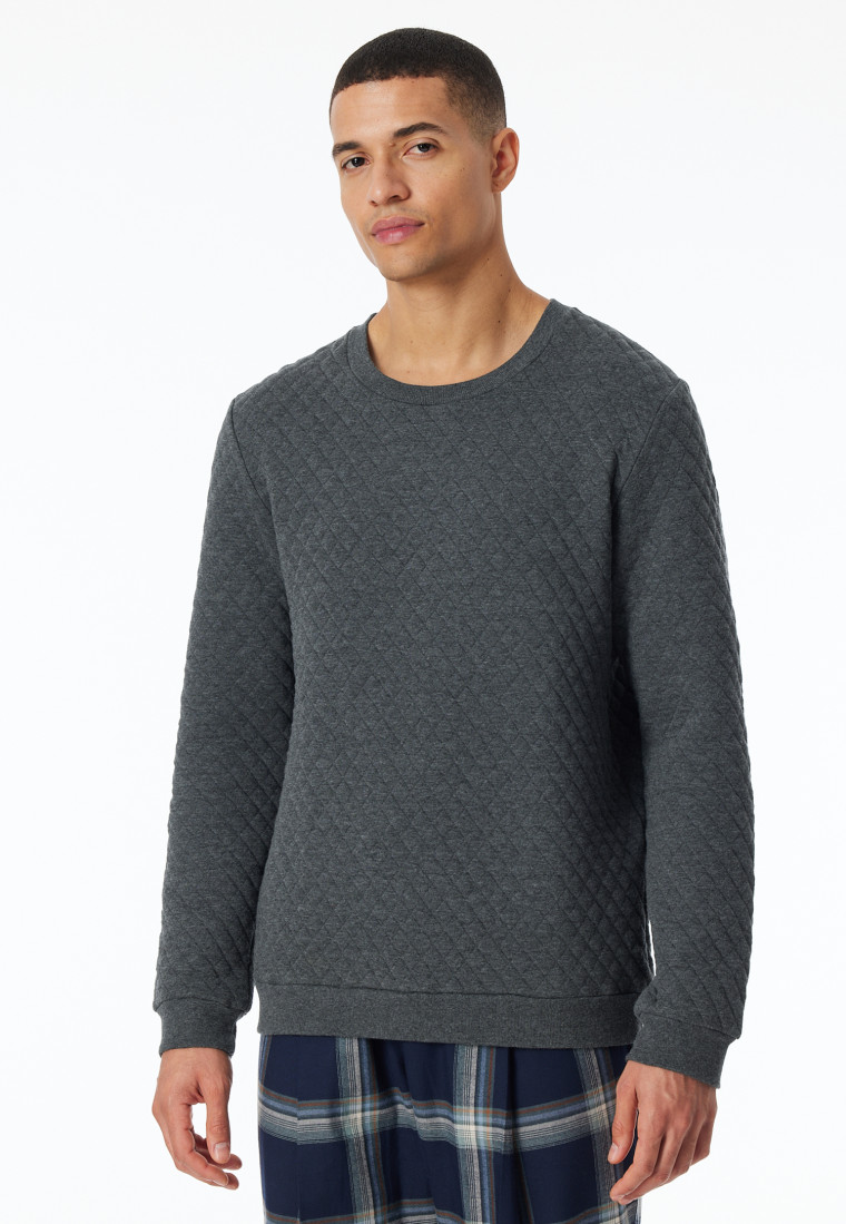 Sweatshirt dunkelgrau gemustert - Mix+Relax