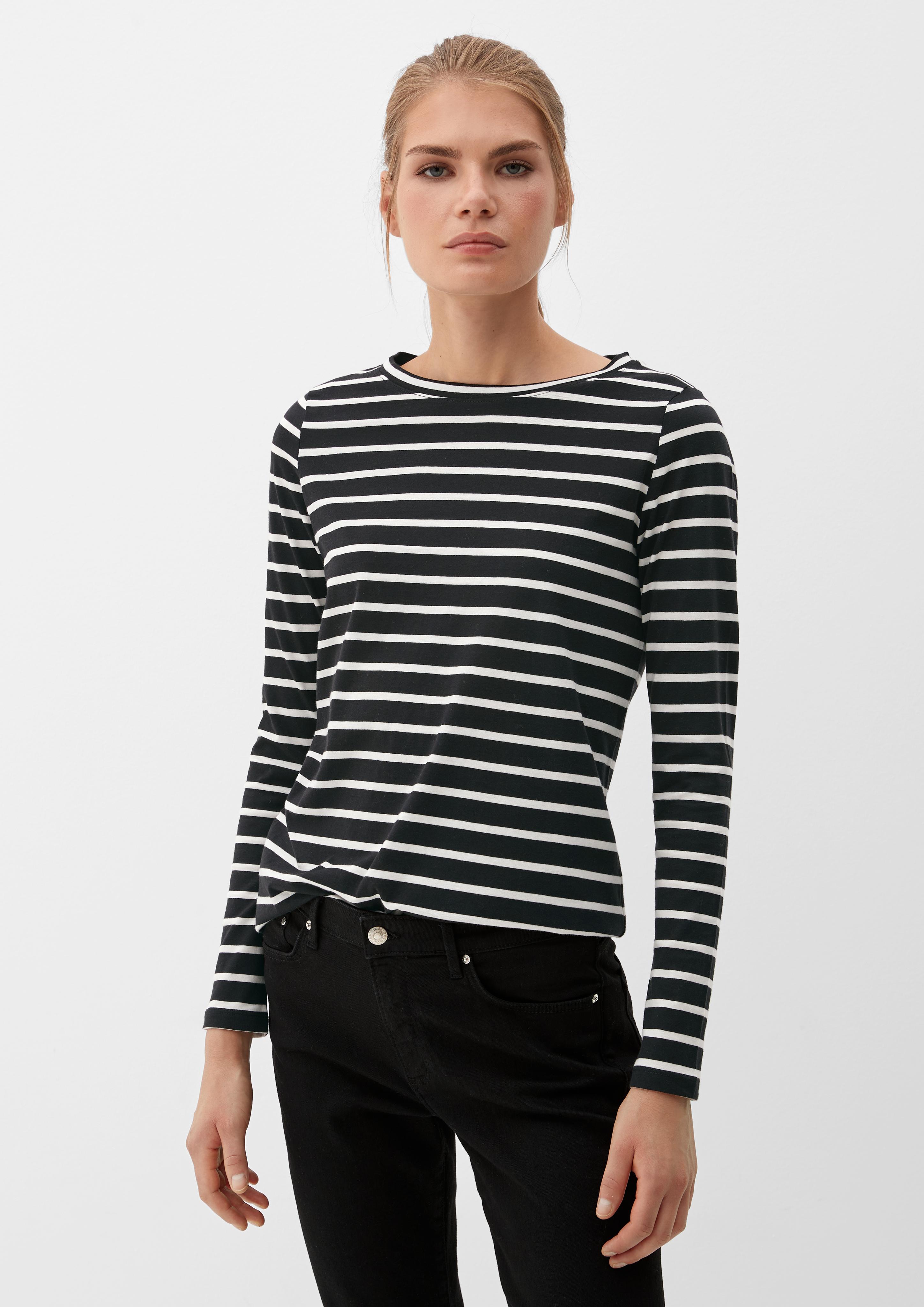 Gestreiftes Langarmshirt aus Jersey  2121699-99G2