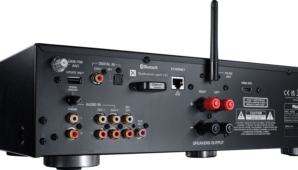 Magnat MC 400 7.1-Kanal-AV-Netzwerk-Receiver (Bluetooth®-5.0-Eingang unterstu?tzt den neuen High-End-Audiostandard Qualcomm® aptX HD)