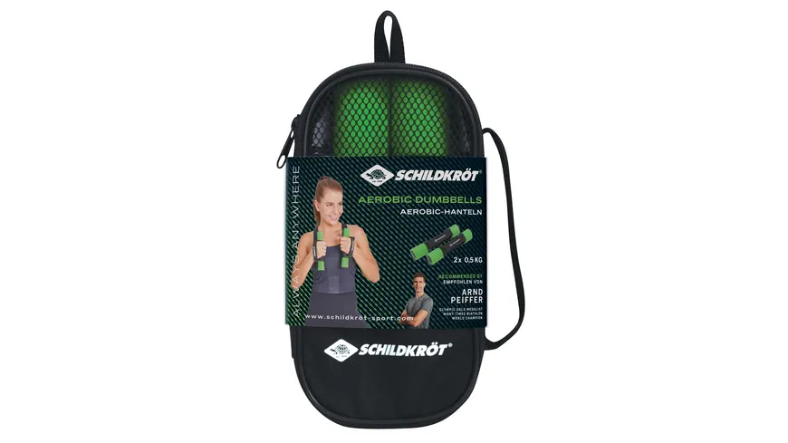 Schildkröt-Fitness - Soft Hantel Set, 2 x 0,5 kg, Schwarz-Anthrazit, in Tragetasche