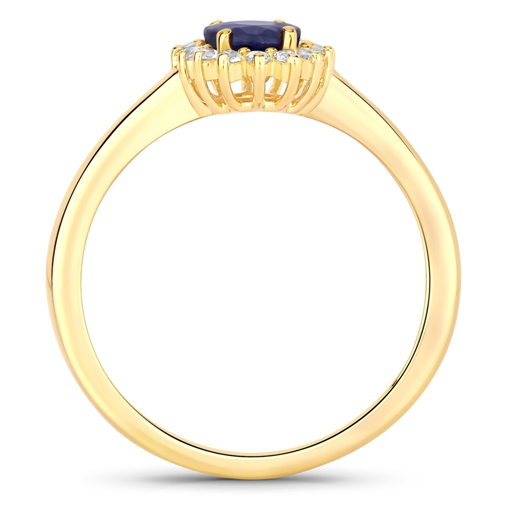 Rafaela Donata Bague Argent sterling Saphir (verre rempli) en Or jaune Bague