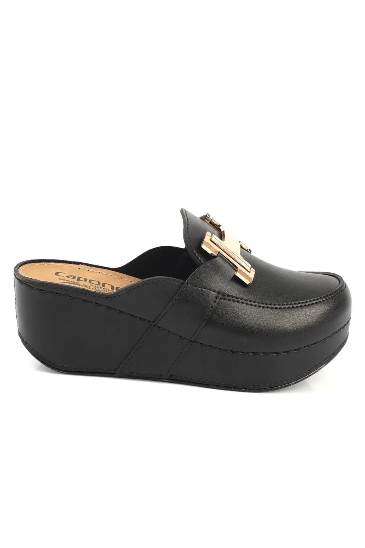 Capone Outfitters  Anatomisch weiche, bequeme Mutterhausschuhe mit Keilabsatz