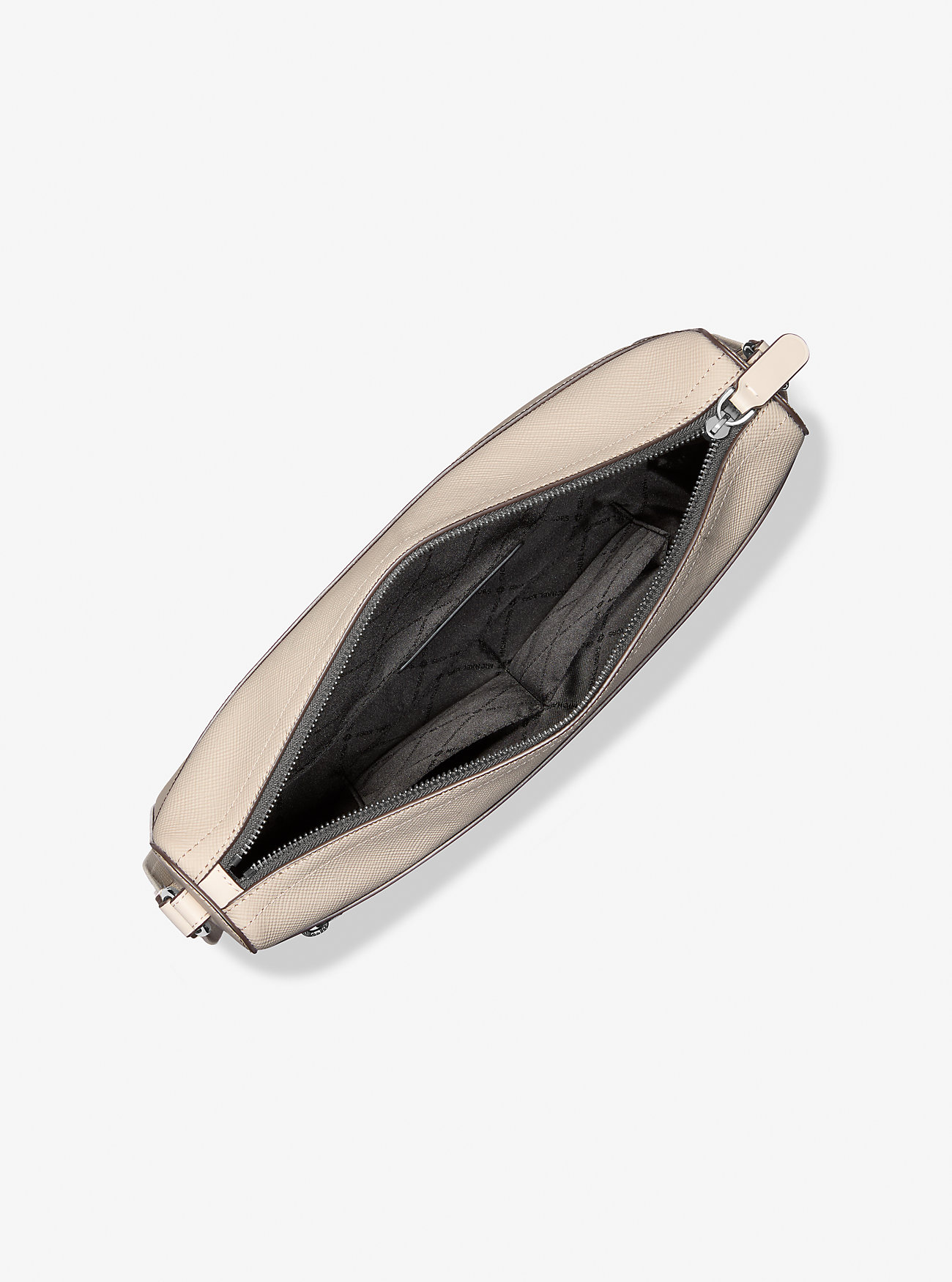 Edison Medium Messenger-veske i Saffiano-skinn - LYS SAND