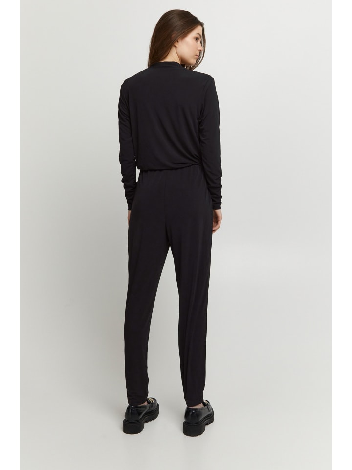 ICHI Jumpsuit IHLIMA JU - 20102796  Langer Jumpsuit mit V-Ausschnitt in schwarz günstig kaufen