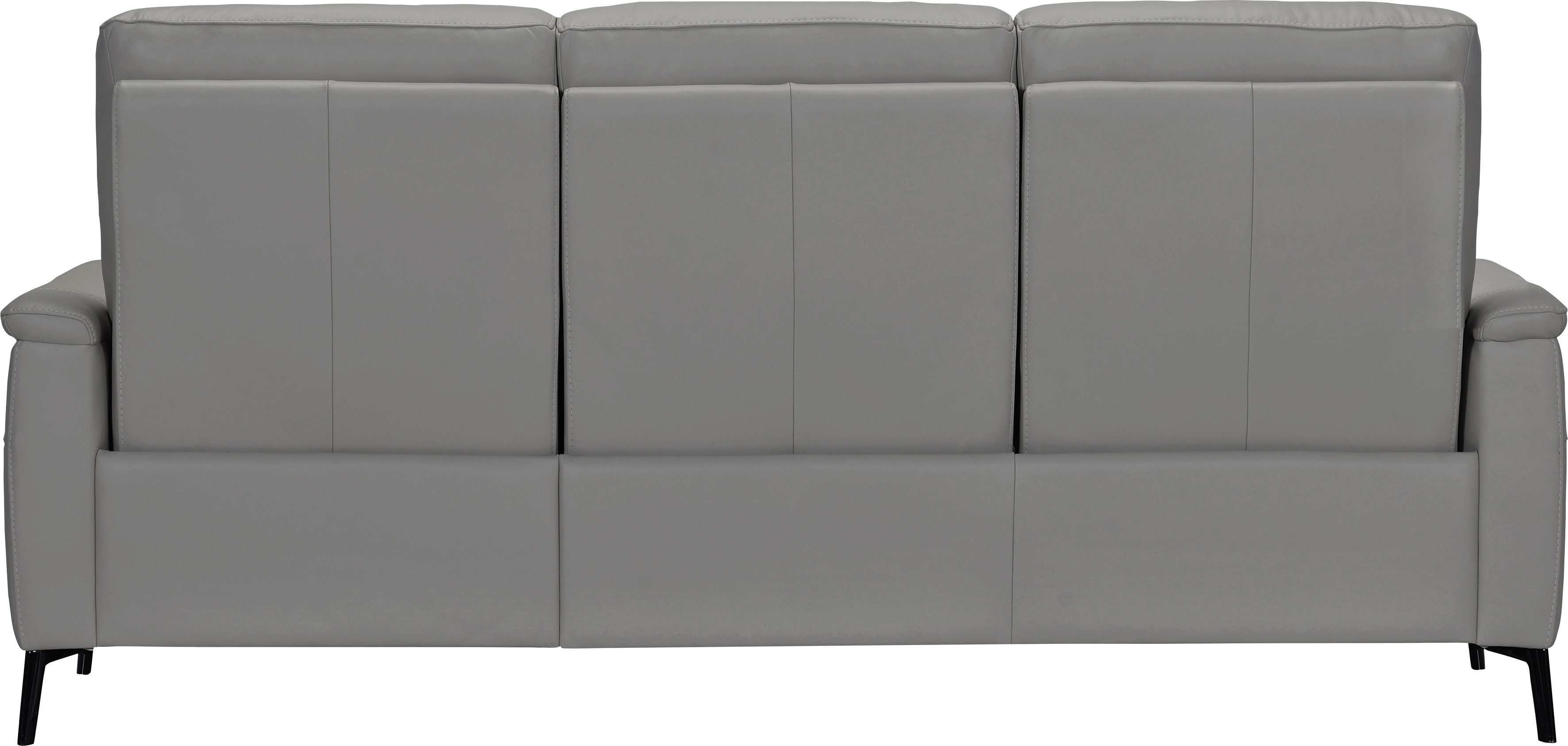 Places of Style 3-Sitzer Barano, Relaxsofa in Leder und Webstoff, elektrische Relaxfunktion in 2 Sitzen, Kopfteilverstellung und USB