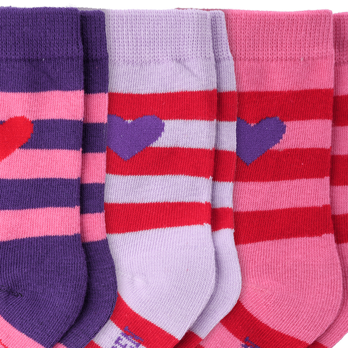 3 Paar Mädchen Socken in verschiedenen Farben